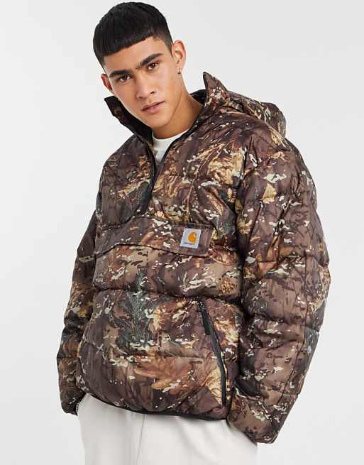 carhartt wip camo fleece jacket