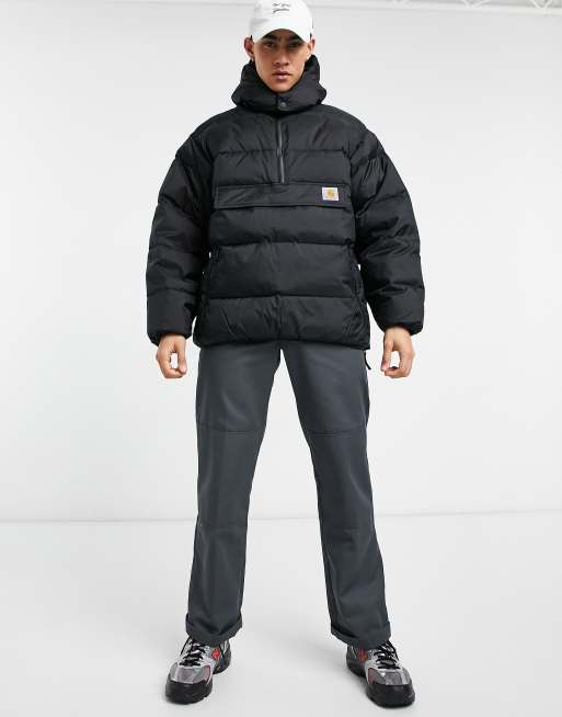 Carhartt WIP jones pullover puffer jacket in black ASOS