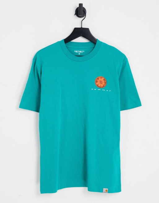 Carhartt WIP juice backprint T-shirt in green, 3 of 4