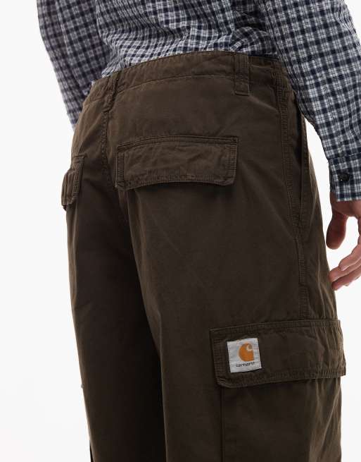 Carhartt WIP kade cargo trouser in brown, 4 of 5