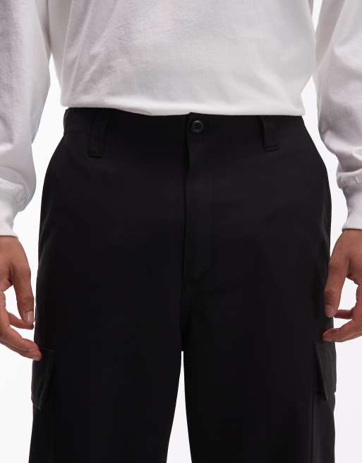 Carhartt WIP kade technical cargo trousers in black, 3 of 5