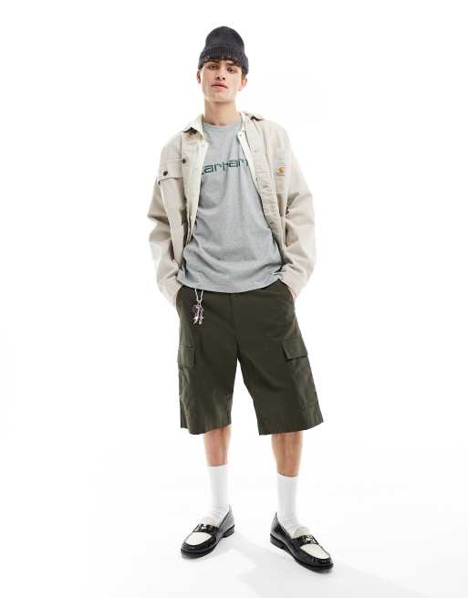Carhartt WIP - Kakigrønne cargoshorts i regular fit