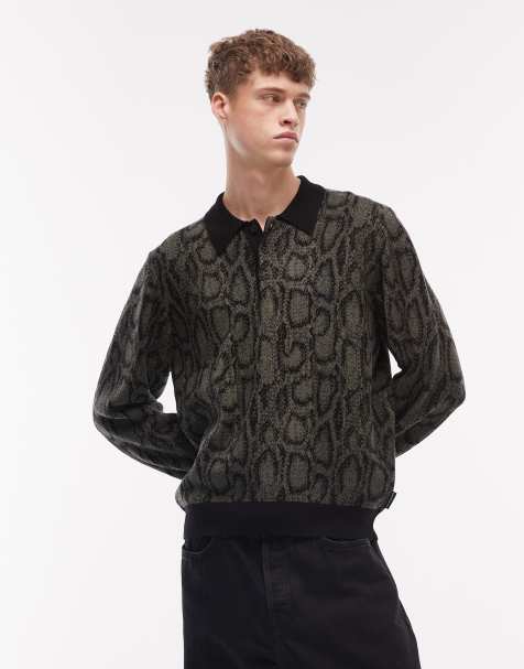 Carhartt WIP – Kakigrön, kamouflagemönstrad pikétröja med långa ärmar - view 1