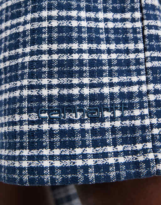 Carhartt WIP – Kander – Shorts in Blau kariert, Kombiteil, 4 von 5