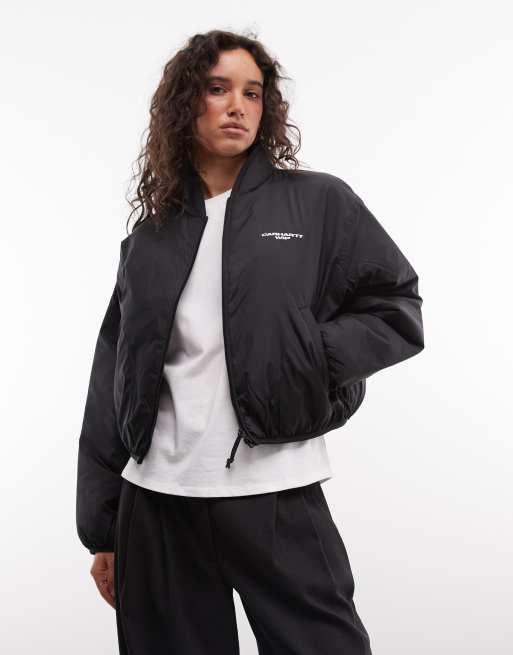 Carhartt WIP Kane high neck liner jacket in black, 2 of 4