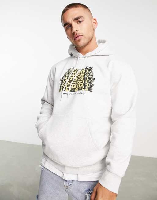 Carhartt WIP – Kapuzenpullover in Grau mit Schachbrett-Print | ASOS