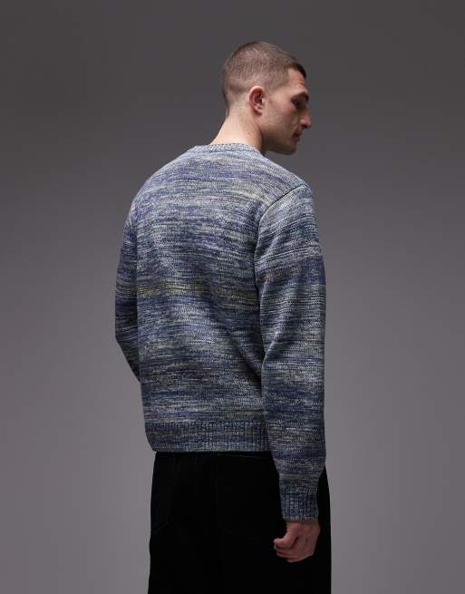 Carhartt WIP – Keenan – Niebiesko-szary sweter z cieniowanym efektem, 3 z 5