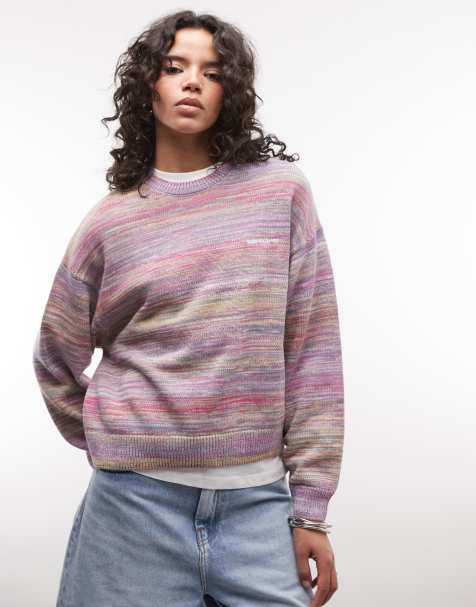 Carhartt WIP - Keenan - Pull en maille teinte par section - Violet teint - view 1