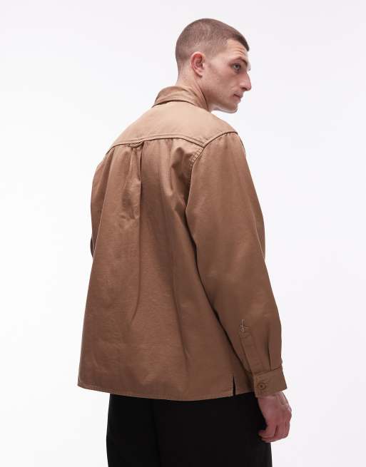 Carhartt WIP - Kelly - Brun skjortejakke i twill, 3 af 5