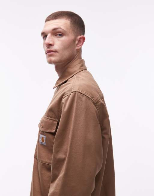 Carhartt WIP - Kelly - Brun skjortejakke i twill, 4 af 5