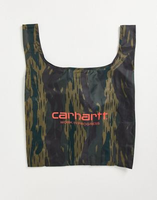 Carhartt WIP keychain ripstop shopping bag in camo