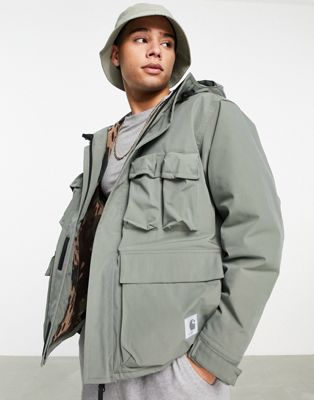 Carhartt WIP kilda fleece lined utility jacket in green - ASOS Price Checker