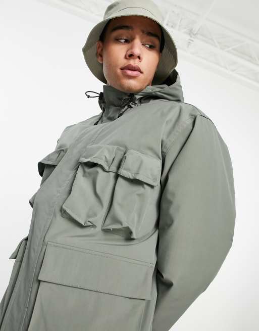 Carhartt WIP - Kilda - Utility-jack met fleecevoering in groen, 3 van 4