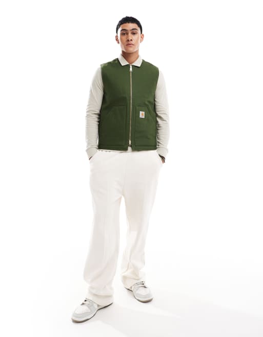 Carhartt WIP - Klassieke bodywarmer met rits in kaki, 4 van 4