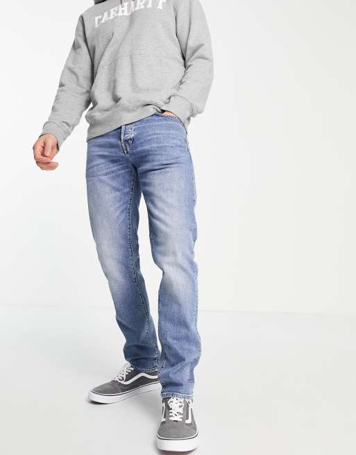 Carhartt WIP - Klondike - Afslappede tapered jeans i lyseblå vask