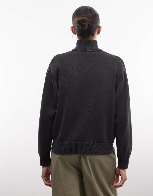 Carhartt WIP - Kori - Gebreid jack met rits in zwart, 4 van 4
