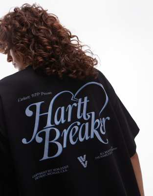 Carhartt WIP - Kurzärmliges T-Shirt in Schwarz mit „Hartt Breaker"-Print