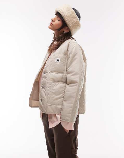 Carhartt WIP - Kyla - Cremefarvet foret jakke - view 1