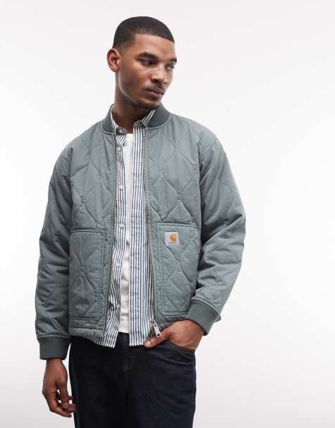 Carhartt WIP – Kylan – Gefütterte Steppjacke in Grün - view 1