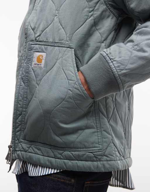 Carhartt WIP kylan liner jacket in green quilting, 3 of 5