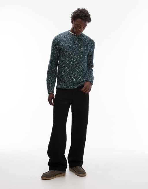 Carhartt WIP Kyloe knitted jumper in blue nep, 2 of 5