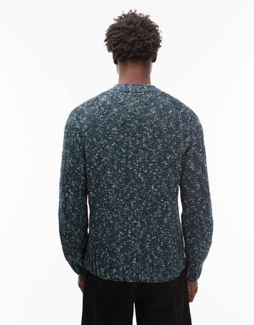 Carhartt WIP Kyloe knitted jumper in blue nep, 3 of 5