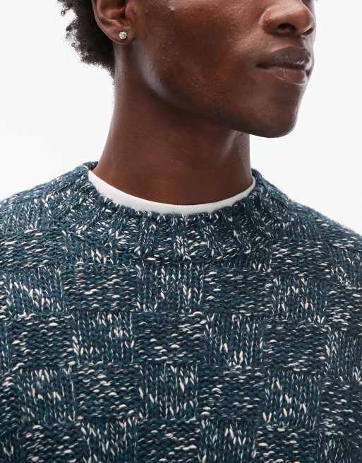 Carhartt WIP Kyloe knitted jumper in blue nep, 5 of 5