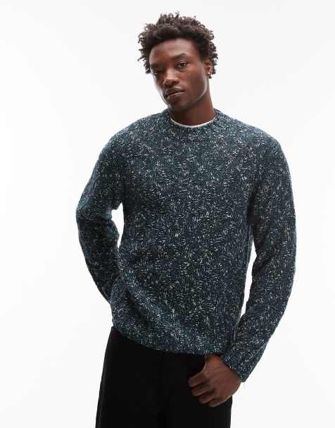 Carhartt WIP – Kyloe – Niebieski sweter z dzianiny w nakrapiany wzór - view 1