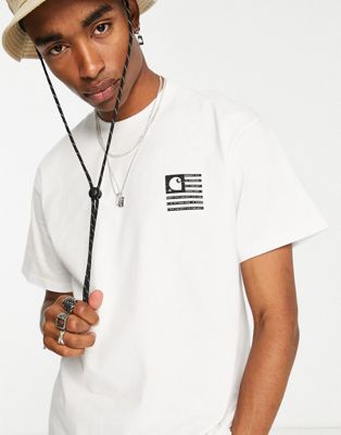 Carhartt WIP label state flag t-shirt in white