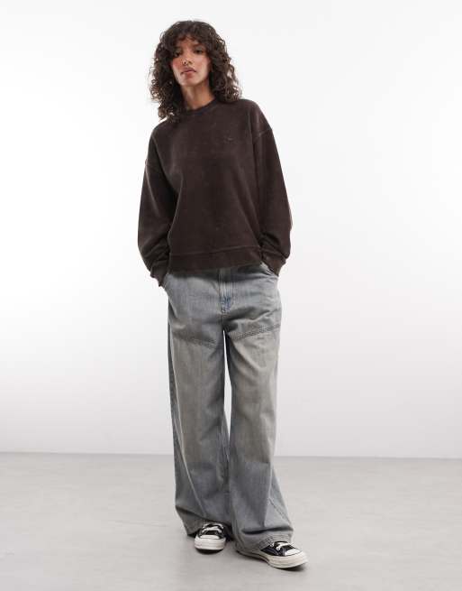 Carhartt WIP Lambert bluza dresowa w spranym brązie, 3 z 4