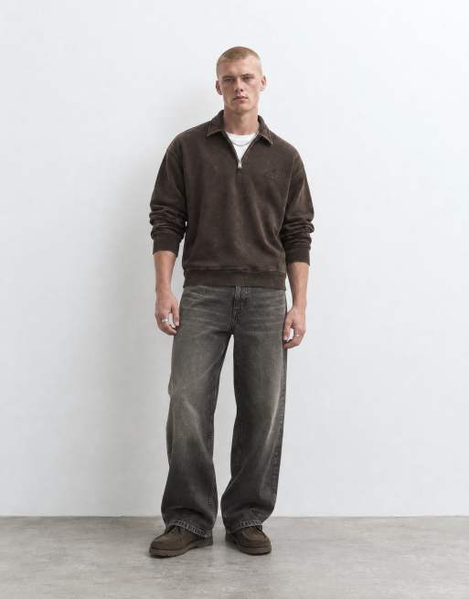 Carhartt WIP – Lambert – Bluza z kołnierzykiem polo w brązowym spranym kolorze, 9 z 10