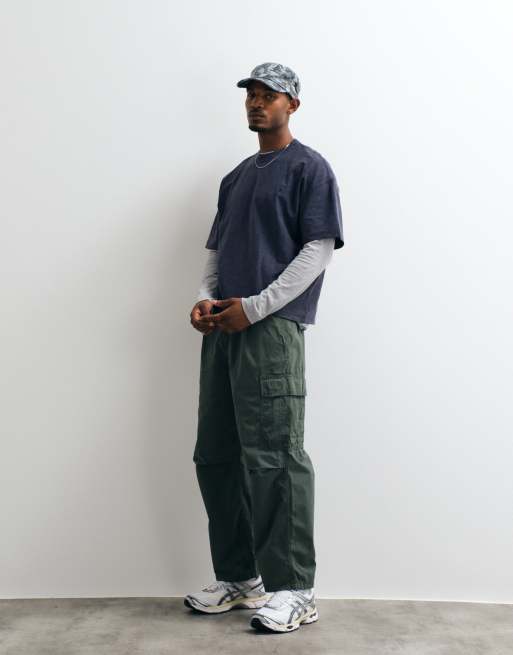 Carhartt WIP Lambert premium washed t-shirt in navy, 4 of 5