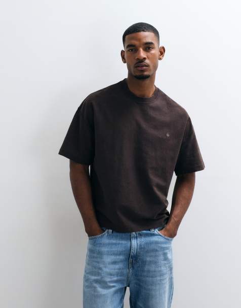 Carhartt WIP Lambert relaxed fit t-shirt in dark brown - view 1