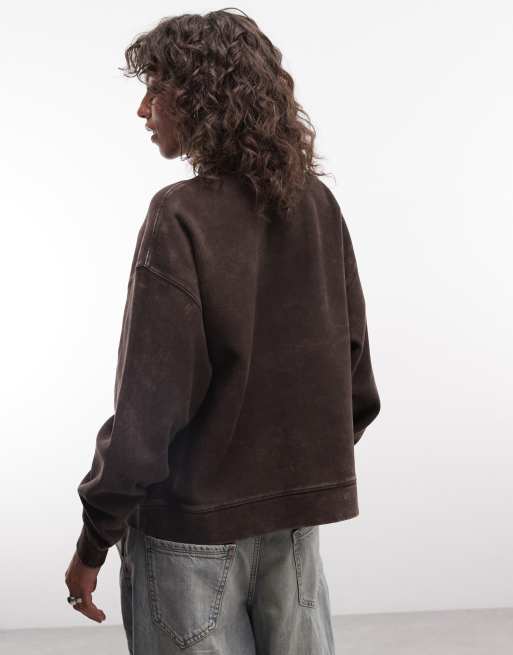 Carhartt WIP Lambert sweatshirt i tvättad brun, 2 av 4
