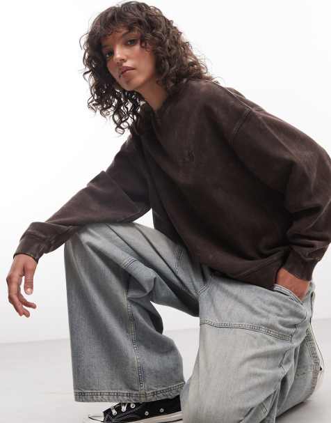 Carhartt WIP Lambert sweatshirt in washed brown - view 1