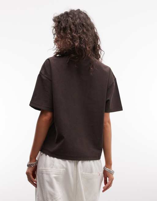 Carhartt WIP Lambert t-shirt i tvättad brun, 4 av 4