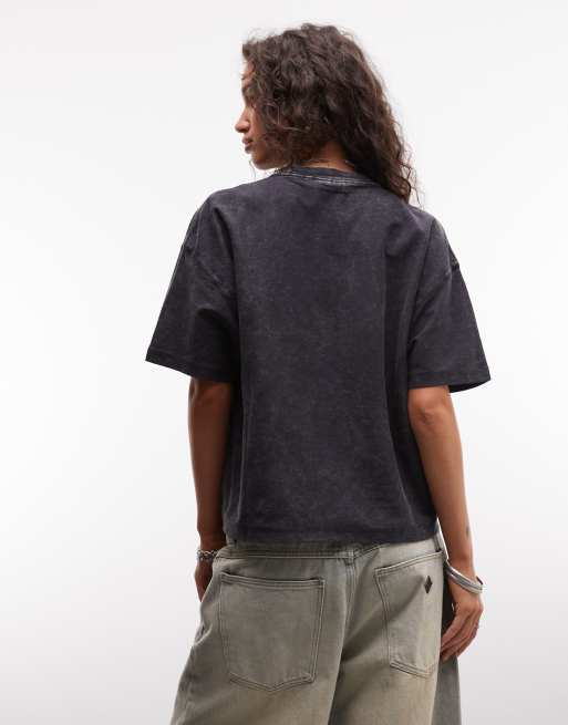 Carhartt WIP Lambert t-shirt in washed black, 4 of 4