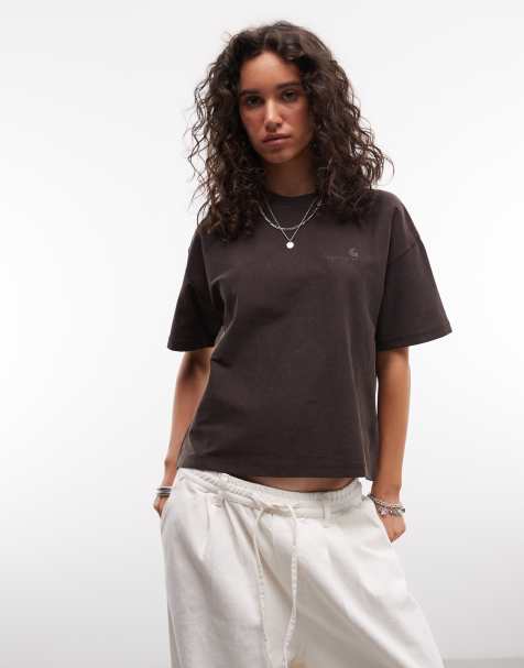 Carhartt WIP Lambert t-shirt in washed brown - view 1