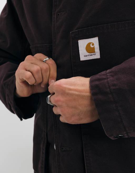Carhartt WIP Lander coat in dark brown, 2 of 5