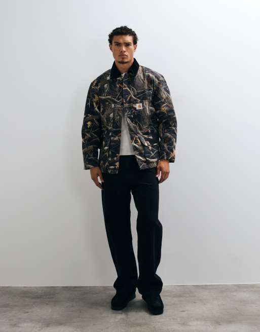 Carhartt WIP Lander coat in dark camo tree print, 2 of 5