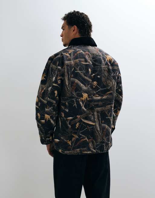 Carhartt WIP Lander coat in dark camo tree print, 5 of 5