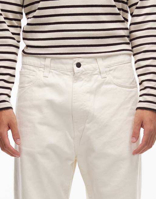 Carhartt WIP – Landon – Beige, avsmalnande byxor med ledig passform, 4 av 5