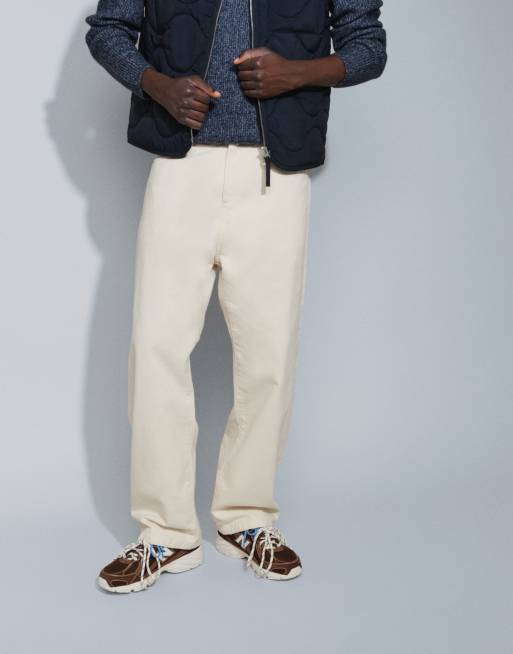 Carhartt WIP Landon Hose mit locker zulaufendem Bein in Cremeweiß, 4 von 5