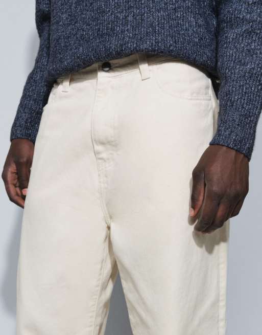 Carhartt WIP Landon Hose mit locker zulaufendem Bein in Cremeweiß, 5 von 5