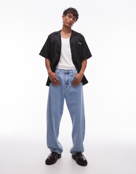 Carhartt WIP - Landon - Jeans ampi affusolati blu medio - view 1