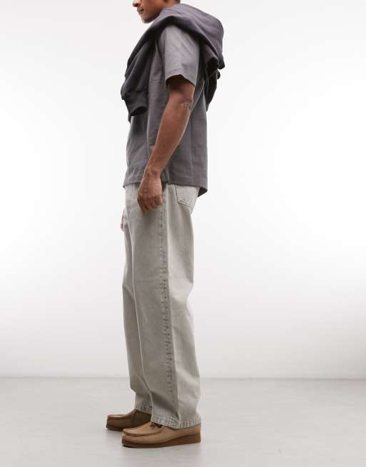 Carhartt WIP - Landon - Jeans ampi affusolati lavaggio color gesso, 3 di 5