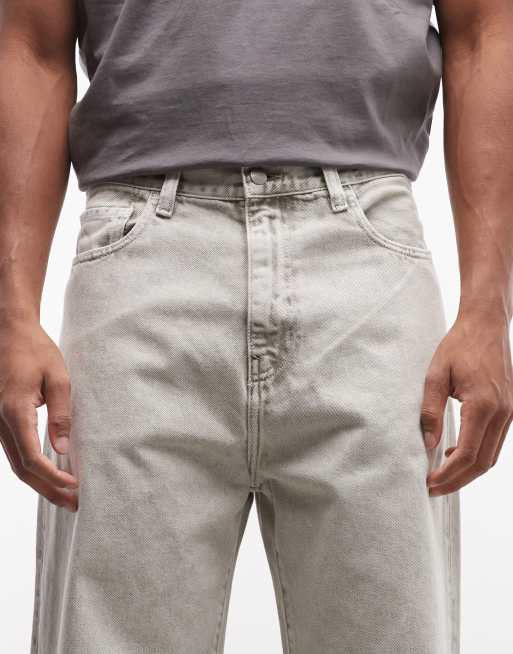 Carhartt WIP - Landon - Jeans ampi affusolati lavaggio color gesso, 5 di 5