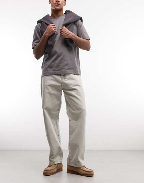 Carhartt WIP - Landon - Jeans ampi affusolati lavaggio gesso - view 1