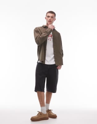 Carhartt WIP - Landon - Jeansshorts in verwaschenem Schwarz