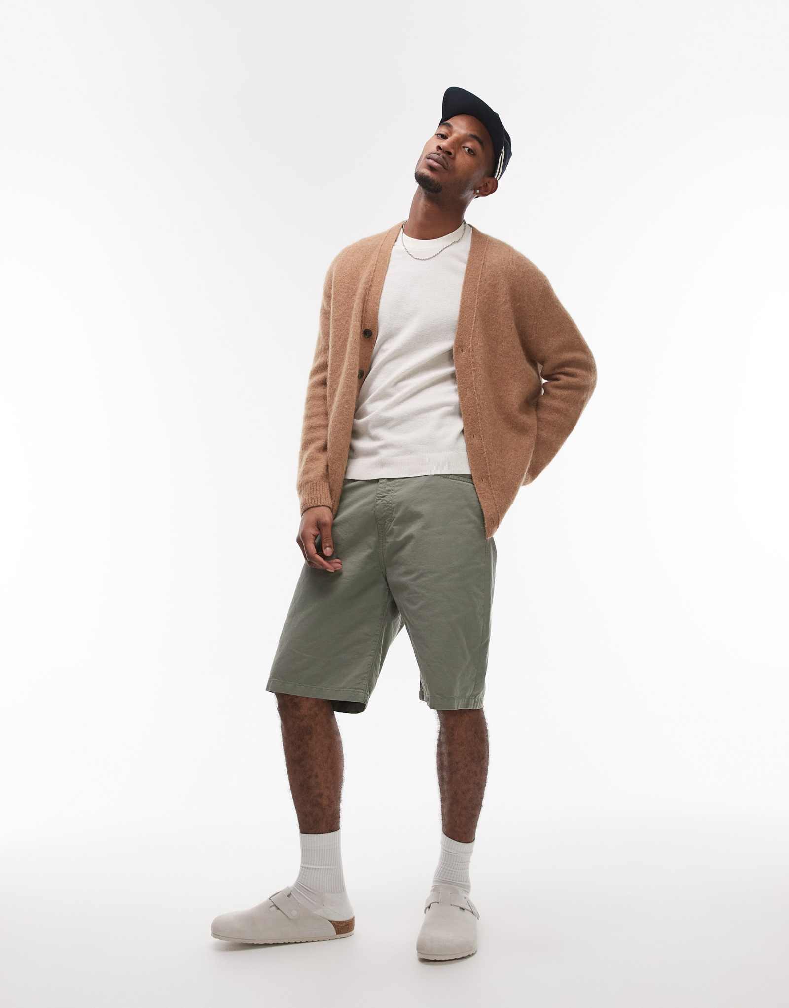 Шорты Carhartt WIP landon темно-зеленого цвета